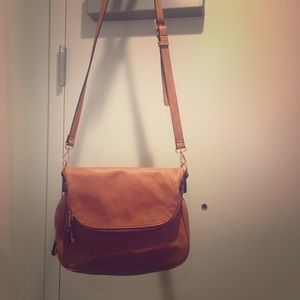 Brown Faux Leather Bag